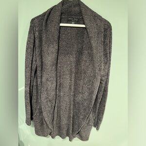 Barefoot Dreams Bamboo Chic Lite Cardigan charcoal Women’s Size Medium Lounge